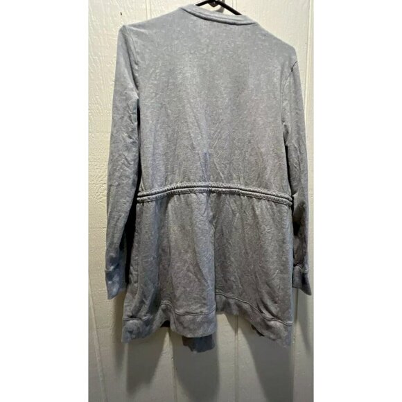 Michael Kors Women Size L Light Gray Long Sleeves Open Sweater Cardigan Pockets - Picture 8 of 8